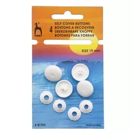 81703 Пуговицы для джинсов для обтягивания тканью 19мм 4шт PONY