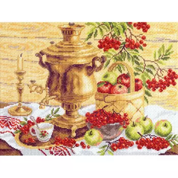 817 Канва с рисунком 'Матренин Посад' 'Русский колорит', 37*49 см