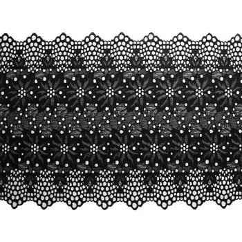81Р Кружево эластичное 25см*10м (черный)