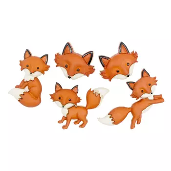 8293, Пуговицы-фигурки. Лисы Dress It Up