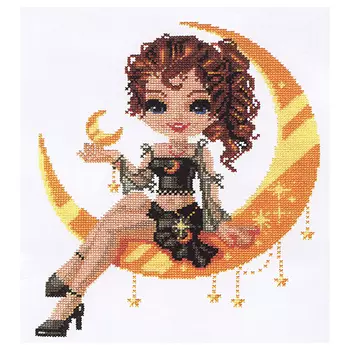 830 Набор для вышивания РС-Студия 'Девушка на луне' 25*31 см