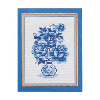 839 Набор для вышивания Riolis 'Гжель. Розы', 18*24 см