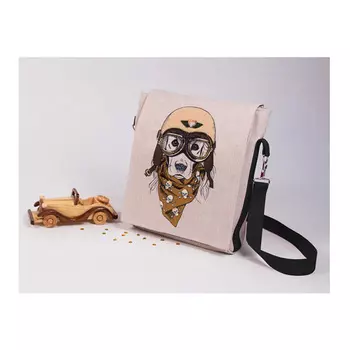 8527 Набор для шитья и вышивания текстильная сумка Матренин Посад 'Пилот' 25х38см (16х25см)