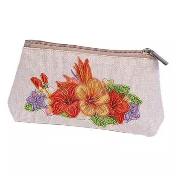 8542 Набор для шитья и вышивания косметичка Матренин посад 'Настурция' 21*12см