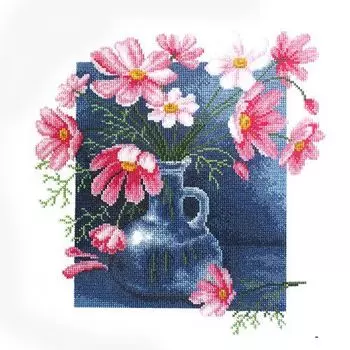 856 Набор для вышивания РC-Студия 'Космеи в Кувшине' 33,5*36 см
