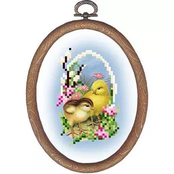 85/БПц Наборы для вышивания с бисером и пяльцами 'Матренин посад' 'Вербное воскресение', 13*18 см