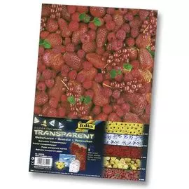 86409 Транспарентная бумага 'Цветы и фрукты', 115 г/м², 23*33 см, упак./5 листов, Folia