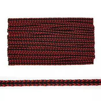 8640 Тесьма 10мм*16,5м (черно-красный)