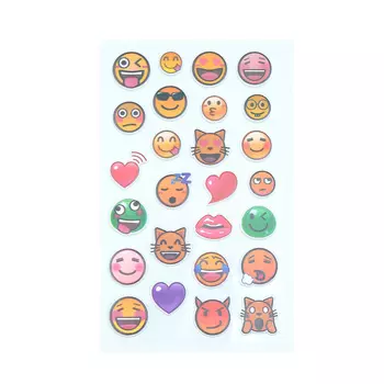 87014 Набор декоративных наклеек 'Смайлы' 3D формат