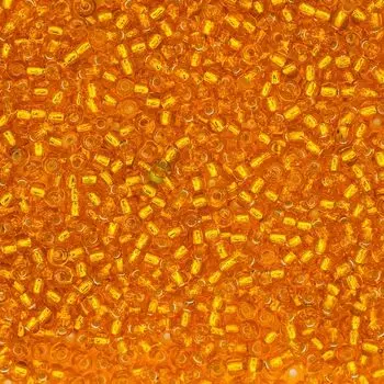 (87060) 331-19001-10/0 Бисер прозрачный с серебр.центром 10/0, круг.отв., 20гр Preciosa