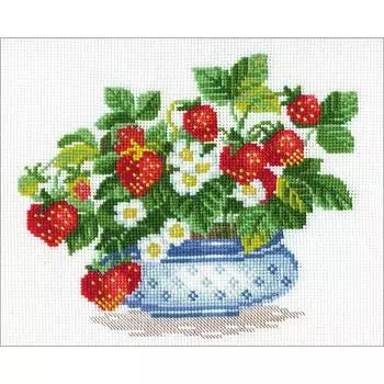 870 Набор для вышивания Riolis 'Клубника', 30*24 см