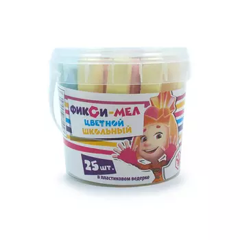 87102 Мелки цветные для письма и рисования 'Фиксики', 25 шт в ведерке