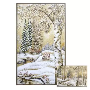 878 Набор для вышивания 'Овен' 'Русская зима-2', 21*36 см
