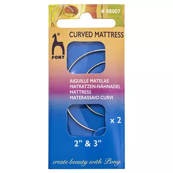88007 Иглы ремесленные изогнутые для мебельной обивки № 2, 3, 2 шт PONY