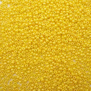 (88110) Бисер непрозрачный с жемчужным покрытием 10/0, круг.отв., 50г, Preciosa