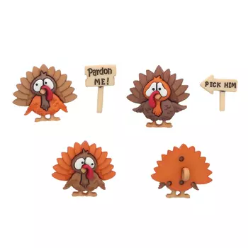 8815, Пуговицы-фигурки. Индюки Dress It Up