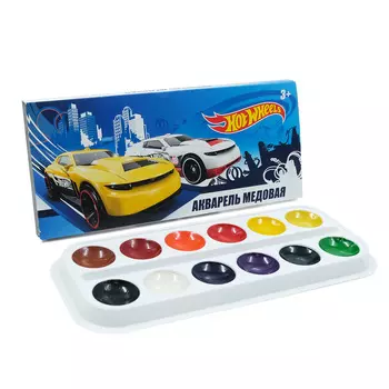 88696 Акварель 'Hot Wheels' медовая 12 цв., без кисточки