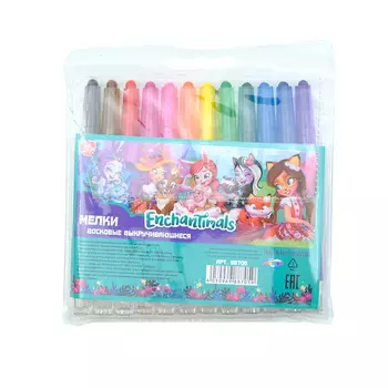 88705 Мелки восковые выкручивающиеся 'Enchantimals', 12 цветов