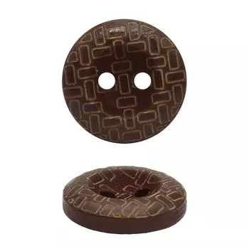 888 Пуговицы 15мм на прокол (коричневый)