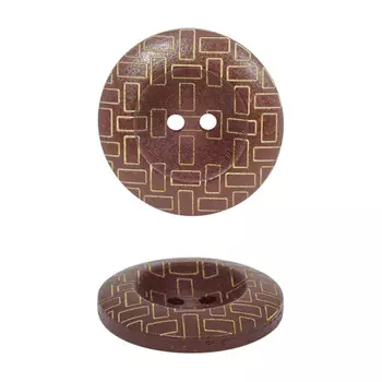 888 Пуговицы 30мм на прокол (коричневый)