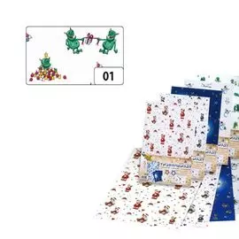 89101 Транспарентная бумага 'Рождественские тролли', 115 г/м², 50,5*70 см, Folia