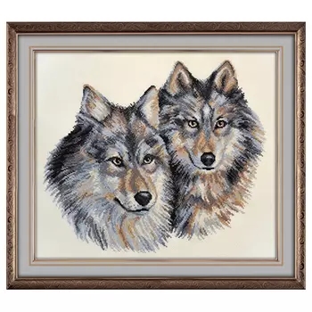 891 Набор для вышивания 'Овен' 'Чета серых', 40*32 см