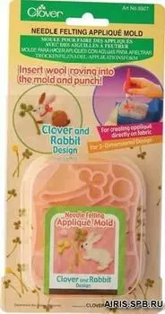 8927 Форма для аппликаций и фильцевания, 1 шт., 7,5х9см Clover