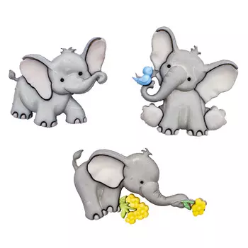 8976, Пуговицы-фигурки. Слоники. Dress it Up