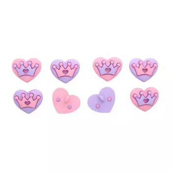 8990, Пуговицы-фигурки. Королевские сердца Dress It
