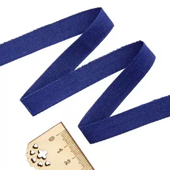 9008 Хлопчатобумажная тесьма, прочная, 15мм, 30м Prym (57 темно-синий)