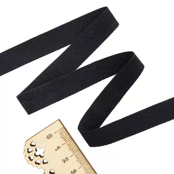 9008 Хлопчатобумажная тесьма, прочная, 15мм, 30м Prym (00 черный)