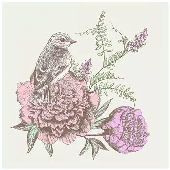 9011 Наволочка 'Соловьи' 39*39