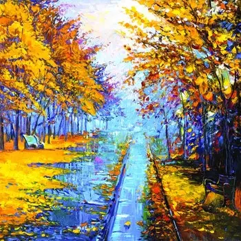 9027ш Наволочка Матренин Посад 'Голубая осень' 39*39см