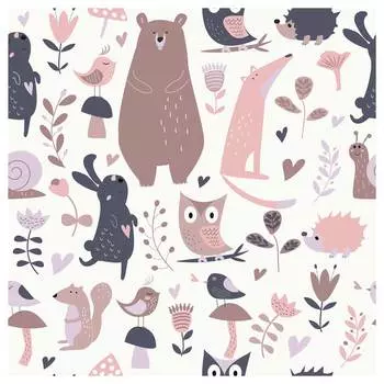 9028ш Наволочка 'Матренин Посад' 'Весёлые зверушки', 39*39 см