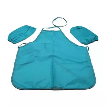 90492 Фартук для труда без карманов с нарукавниками, бирюзовый, 53,5*44,5 см