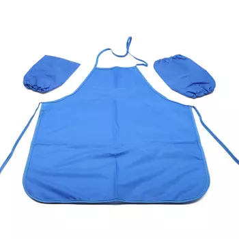 90495 Фартук для труда без карманов с нарукавниками, синий, 53,5*44,5 см