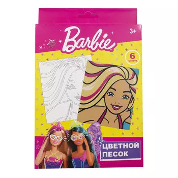 90677 Набор цветного песка 'Барби', 6 цветов