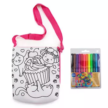 90693 Набор раскрась сумку 'Котики'