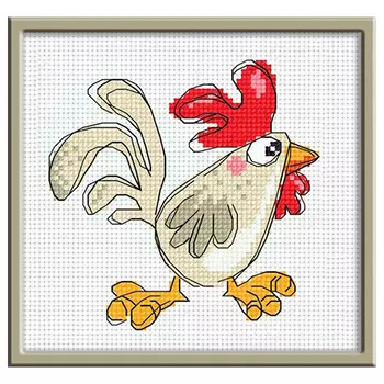 911 Набор для вышивания 'Овен' 'Кукареку!', 11*11 см
