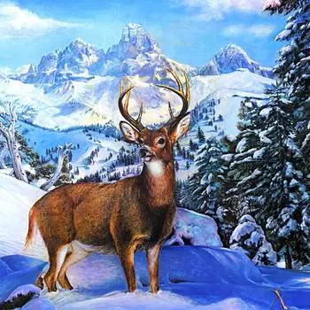 9125ш Наволочка Матренин Посад 'Лесной олень' 39*39 см