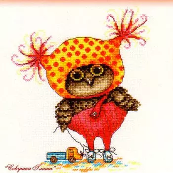 912 Набор для вышивания 'Овен' 'Совушка Глаша', 16*19 см