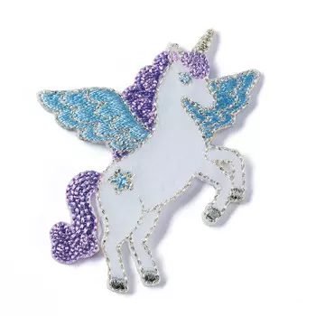 923213 Термоаппликация Единорог бел./фиол./син. Prym