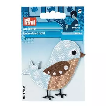 924210 Термоаппликация Птица бежевый/голубой 1шт. Prym
