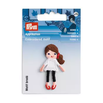 924291Термоаппликация Кукла коричн.волос 1шт. Prym