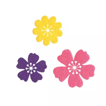 924296 Термоаппликация самоклеющаяся/приутюживающаяся Цветы многцв. 3шт Prym