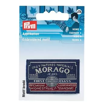 925973 Термоаппликация MORAGO синий/серый 1шт. Prym