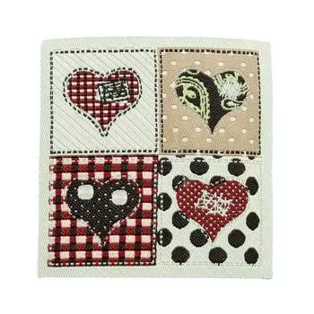 926049 Термоаппликация 'Handmade Сердца' коричневый/бежевый 1шт Prym