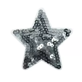 926683 Термоаппликация Звезда с.пайетк.серебр. 1шт Prym