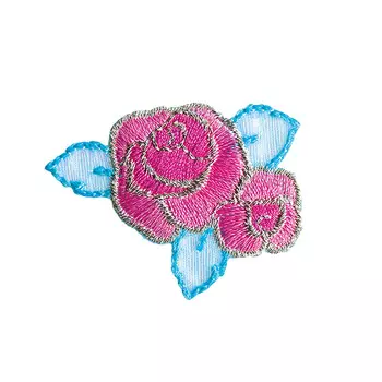 926689 Термоаппликация Роза розов./ярк.синий Prym