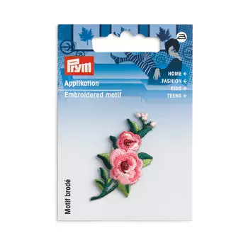 926690 Термоаппликация 'Цветущая ветвь' роз.ярк/роз/зел. 1 шт Prym